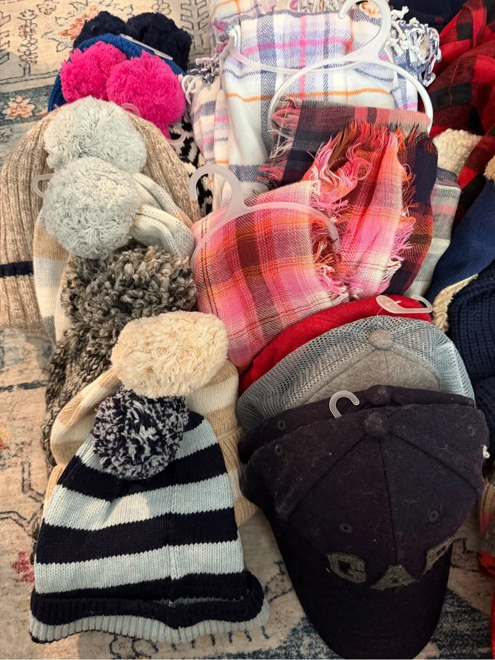 GAP kids  42 pcs Assorted Winter Hats & Scarves Bundle - Red, Navy, Black